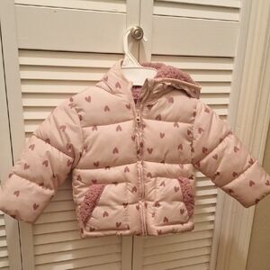 Jessica Simpson Pink Heart Puffer Jacket